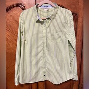 Old Navy Button Up Shirt Pale Green Y2K